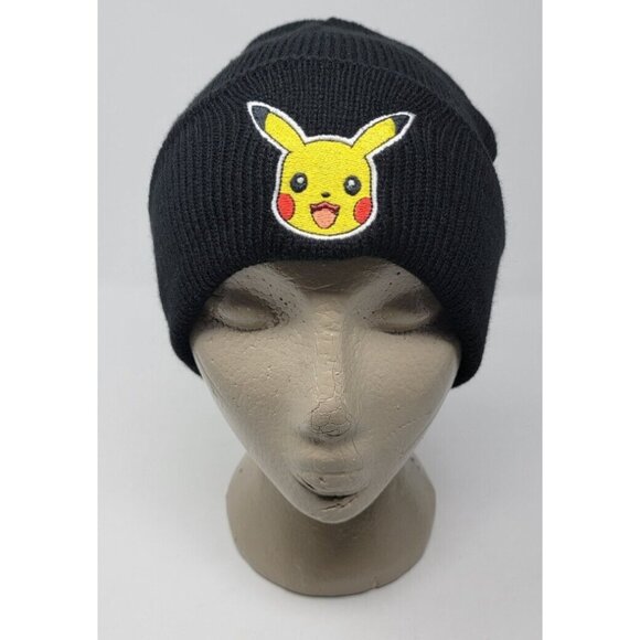 Pokemon Pikachu Teen Adult Winter Beanie Pompom NWT Bioworld - Picture 2 of 5